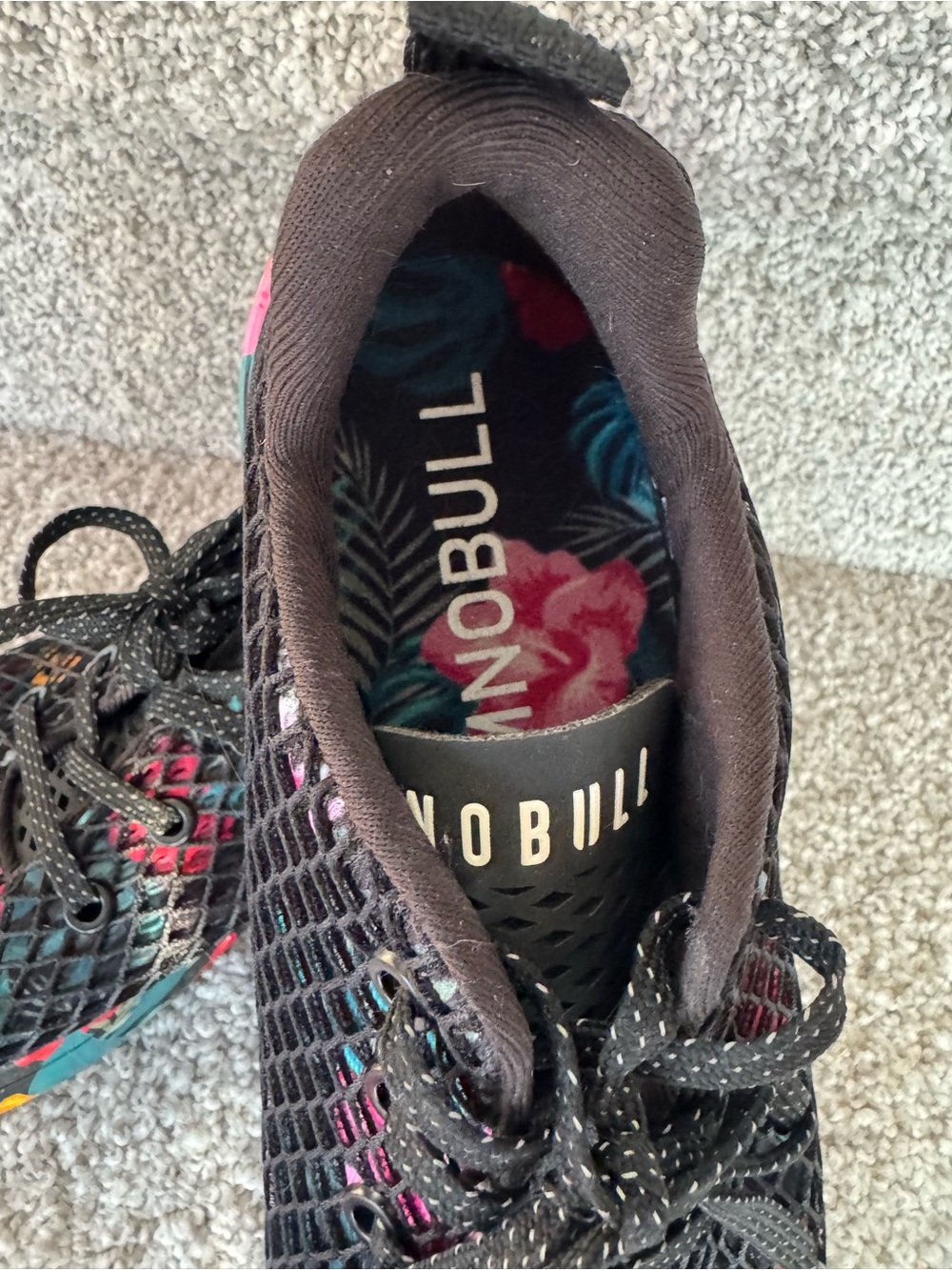 Nobull Floral Mesh Runner Midnight Tropical Womens 9 - Picture 2 of 7